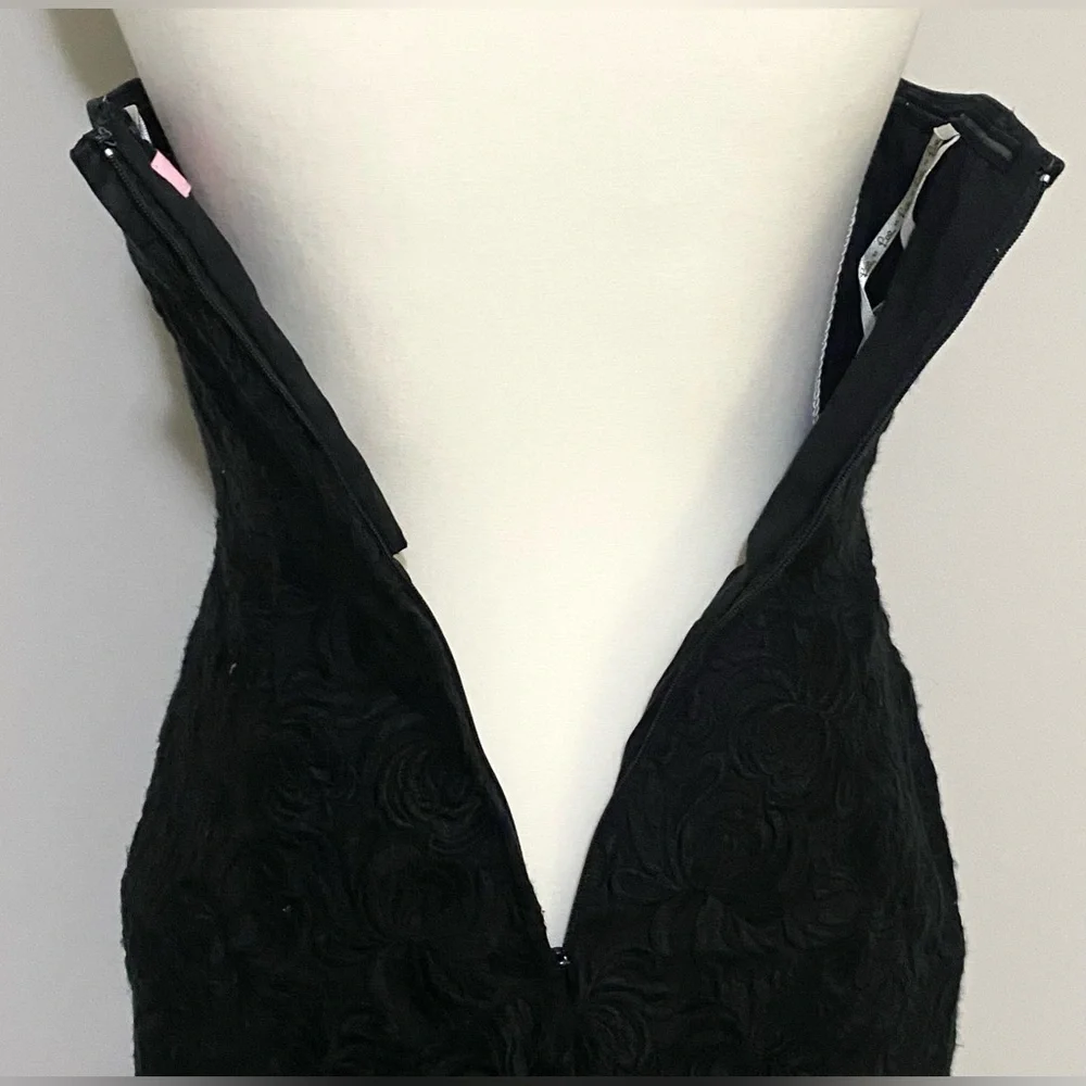 Lilly Pulitzer Womens 2 Solid Black Bowen Floral Strapless  Dress Preppy Classic - Picture 4 of 16